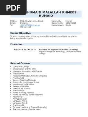 cv sample
