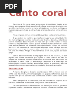 Canto Coral- TEXTO