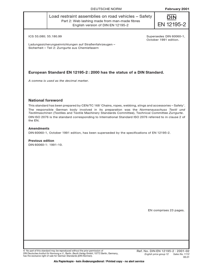 Din En 2 01 International Organization For Standardization Technology Engineering