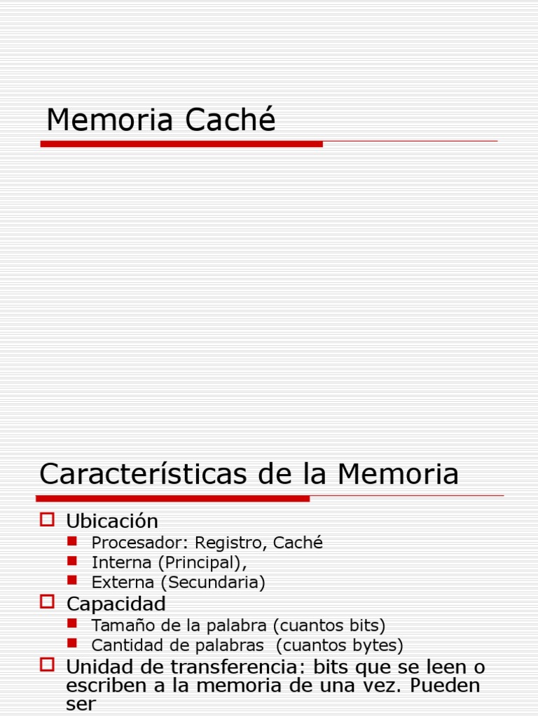 OC02 Memoria Cache | PDF | Memoria del ordenador | Caché (Computación)
