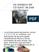 Análisis Isotópico Del Poema El Búho