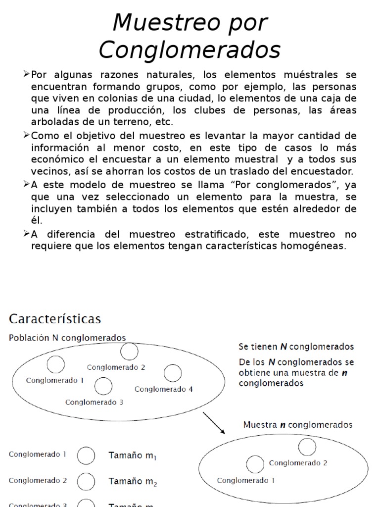 EJEMPLO Por Conglomerados | PDF