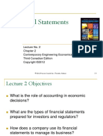 Financial Statements: Lecture No. 2 Contemporary Engineering Economics Third Canadian Edition