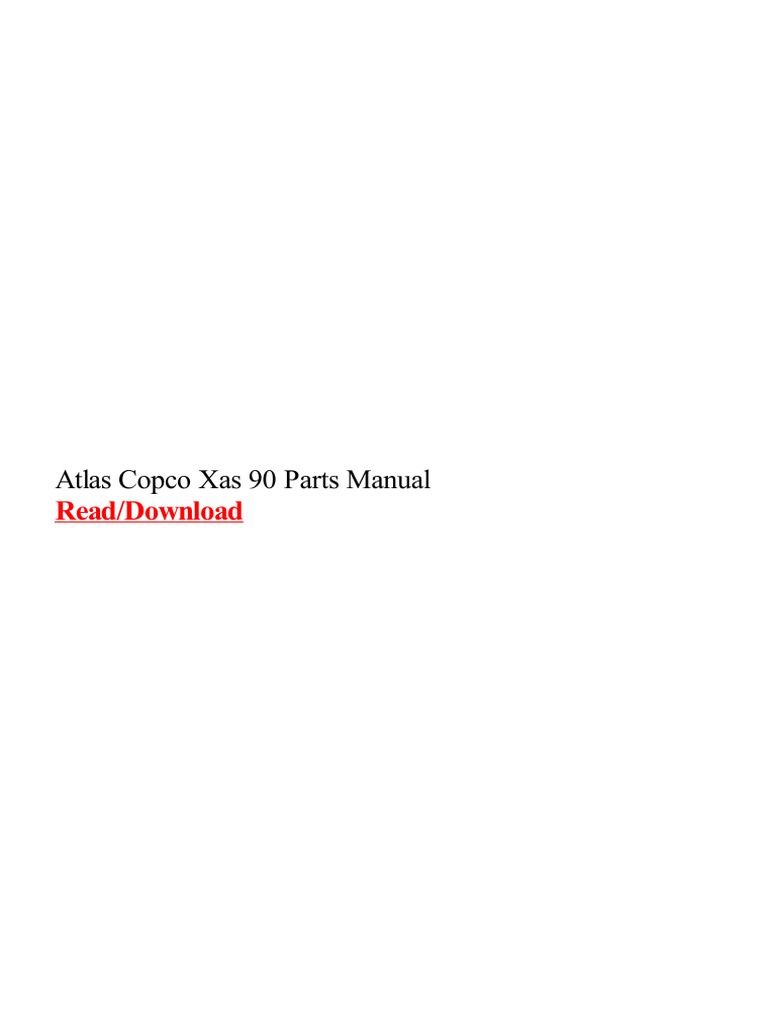 Atlas Copco Xas 90 Parts Manual | PDF | Business