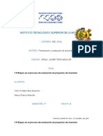 Reporte 1.5 Formulacion y Evaluacion de Proyecto