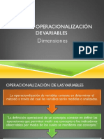 Operacionalizacion de Variables Dimensio