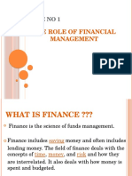 The Role of Financial Management: Lecture No 1