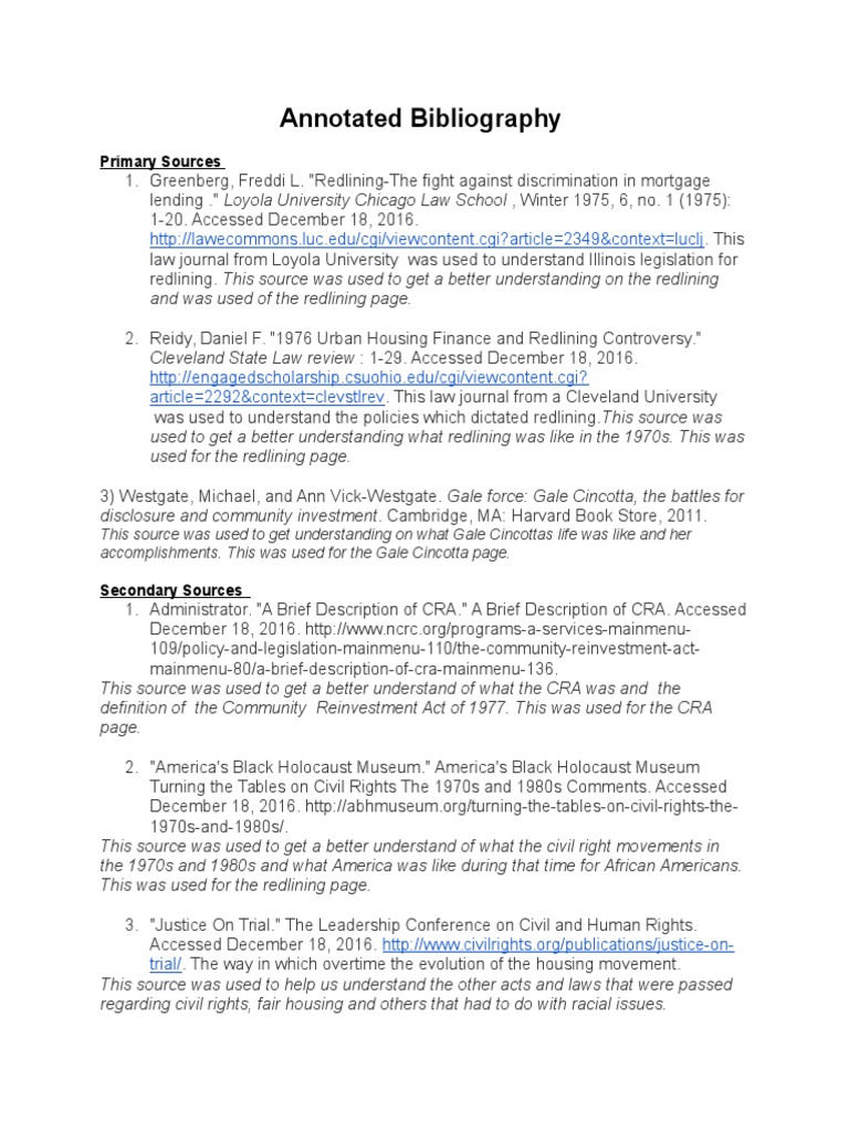 Annotated bibliography assignment example picture