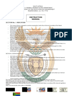 SA Reserve Bank Instruction Manual Section