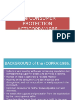 The Consumer Protection Act(Copra)1986