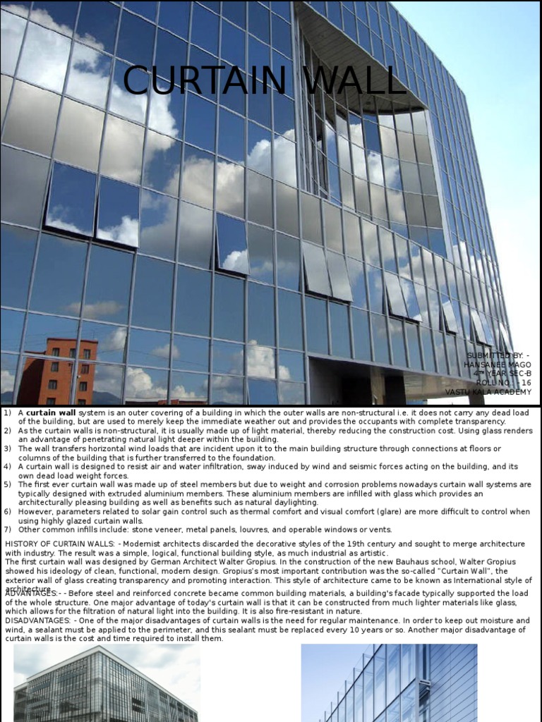Curtain Wall Systems Explained | PDF | Glasses | Wall