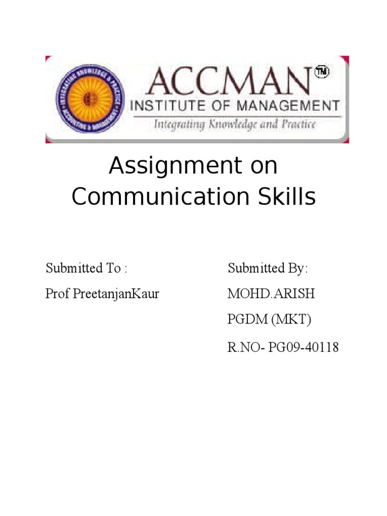 assignment in communication skills