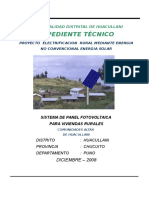 Proyecto Municipalidad Huacullani Panel Solar Memoria Descriptiva y Espec. Tecnicas