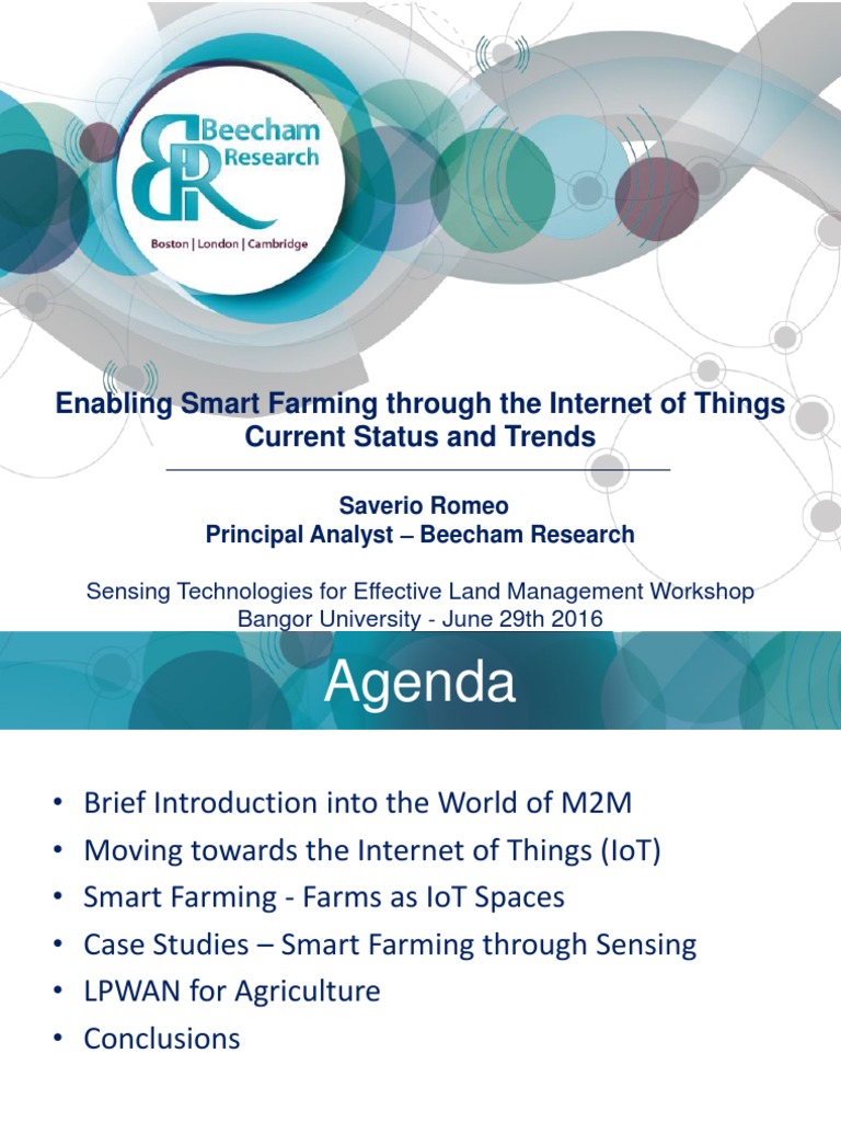 Smart Farming and IoT Trends | PDF | Internet Of Things | Agriculture