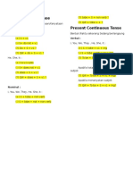 Simpel Present Tense Present Continuous Tense: Verbal