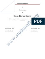 Mech Ocean Thermal Energy Report