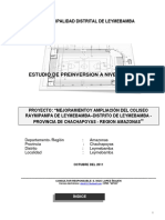 Estudio Preinversion Coliseo Chachapoyas