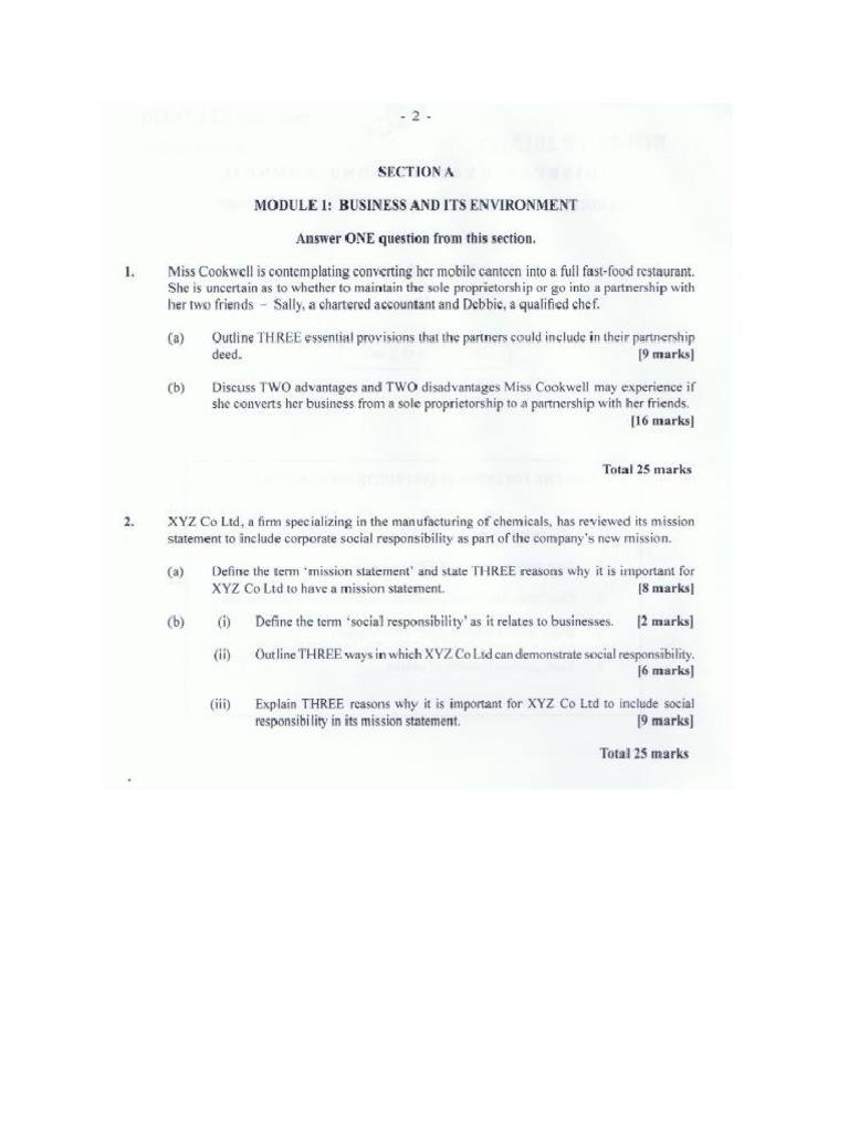 MOB Paper 1 2013 | PDF