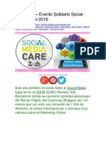 Barcelona – Evento Solidario Social Media Care 2016