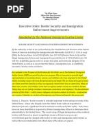 Border Immigration Enforcement Executive Order - Annotated by the National Immigrant Justice Center