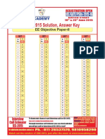 ESE 2015 EE Objective Paper-II Answer Key