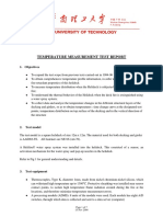 Temperature Measurement Test Report: 1. Objectives