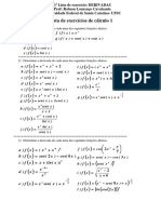 1a Lista de Derivadas 2012-2