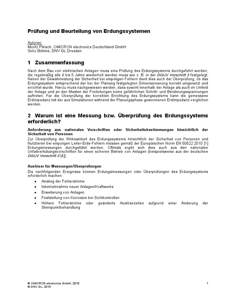 2015 11 PotM Grounding System Testing and Assessment DEU | PDF