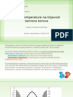 Uticaj Temperature Na Klijavost Semena Korova