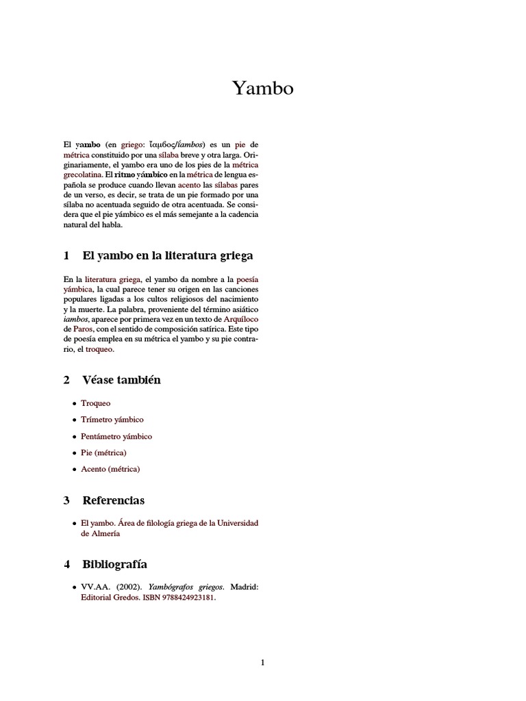Definición y ejemplos de yambo | PDF | Fonética | Ritmo Poético