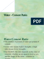 2 Water Cement