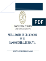 Modalidades de Graduacion en El BCB - Areas Economicas