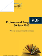 Cape Town Book Fair Professional Programme For 30 July 2010