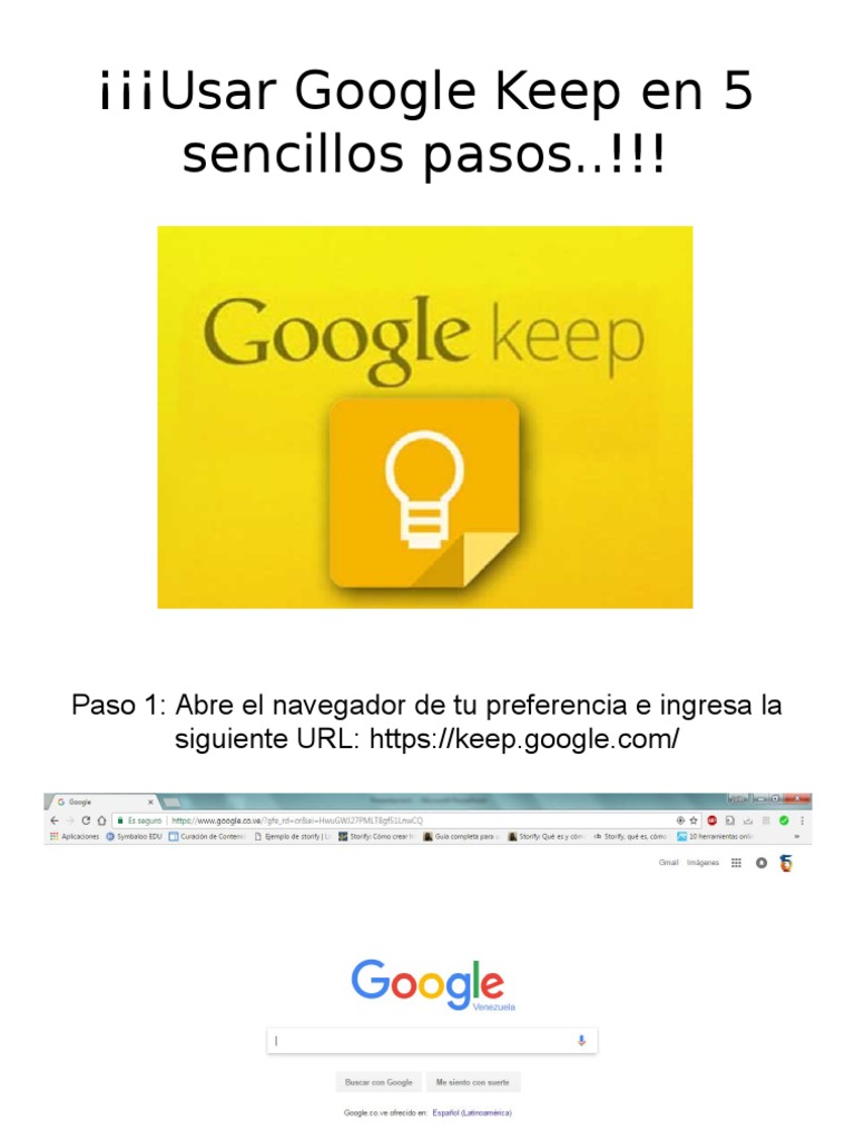 Usar Google Keep en 5 Sencillo Pasos | PDF