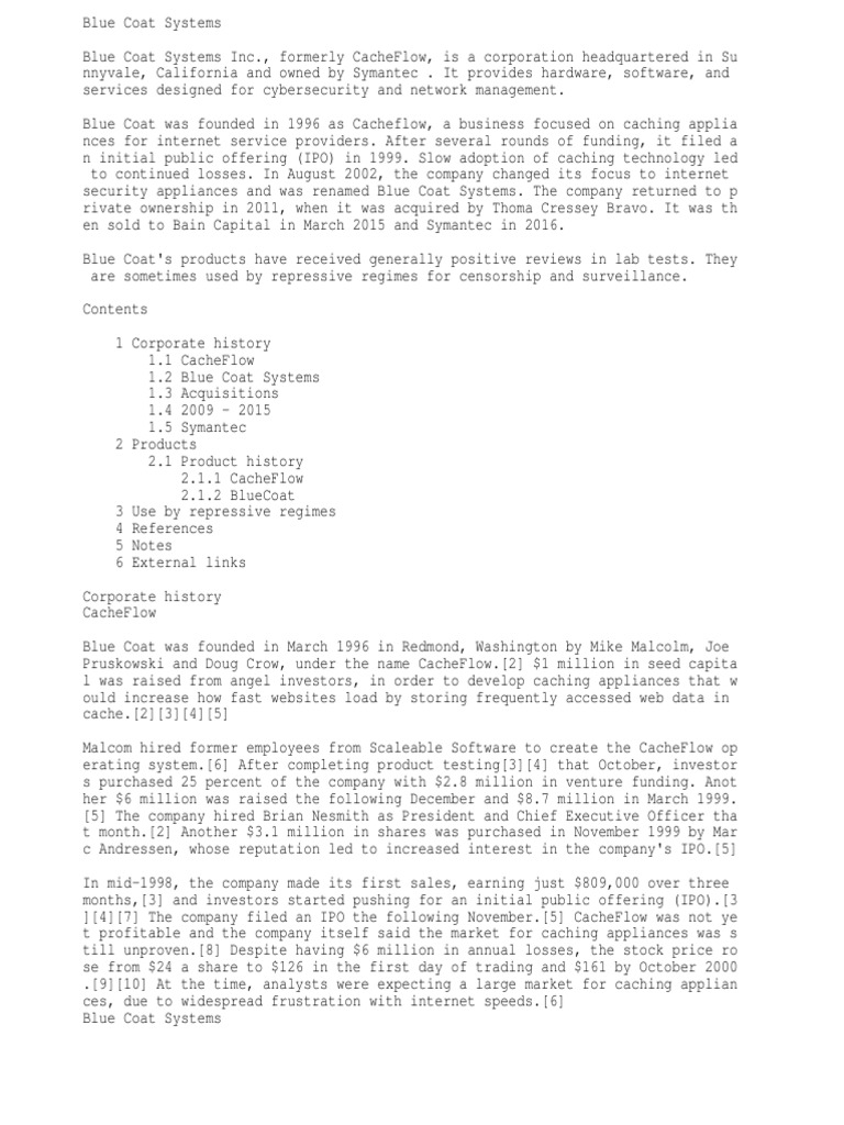 Blue Coat Systems PDF Cyberwarfare Security