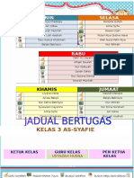 Jadual Tugasan Bilik Darjah