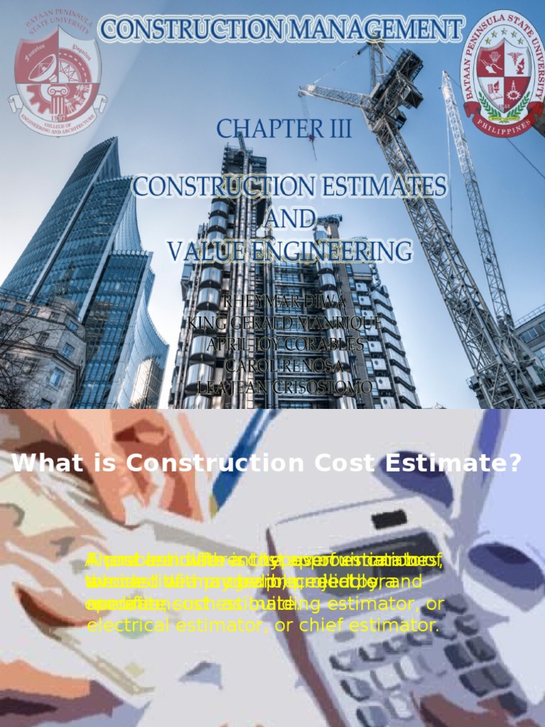 Cost Estimation and Value Engineering in Construction Projects: A Guide ...