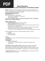 Blood Disorders - Handout