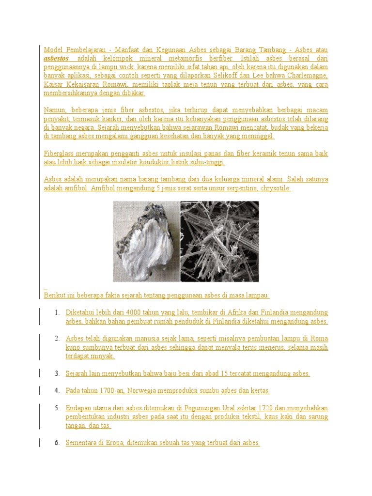 manfaat asbes manfaat asbes