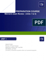 Fce Exam Preparation Course: Mid-Term Exam Review (Units 1 To 5)