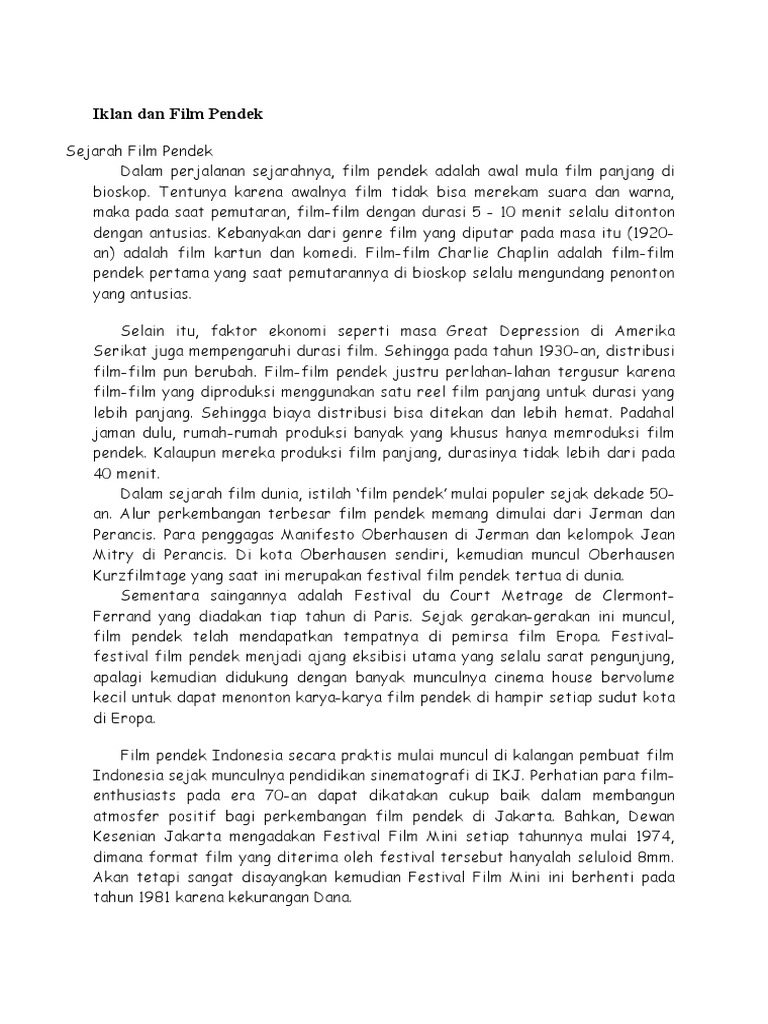 Contoh Naskah Film Pendek Durasi 5 Menit Aneka Macam Contoh