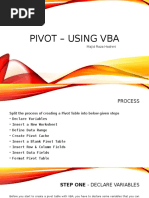 Pivot - Using VBA