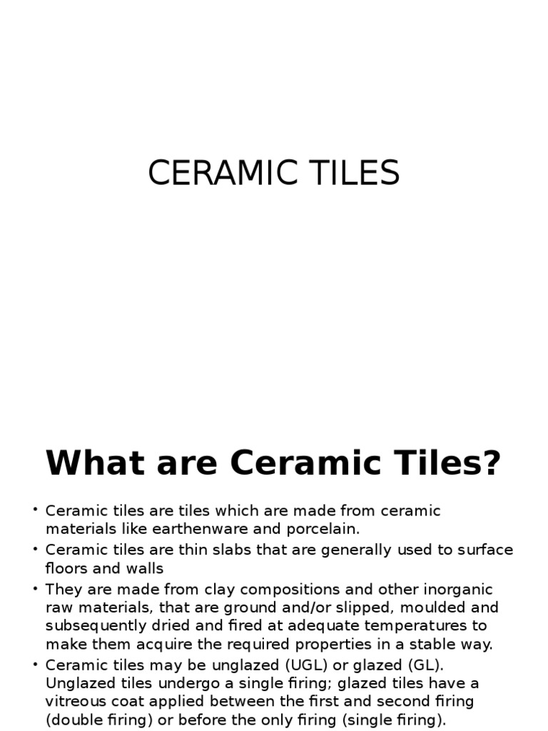 Ceramic and Vitrified Tiles PDF Tile Flooring