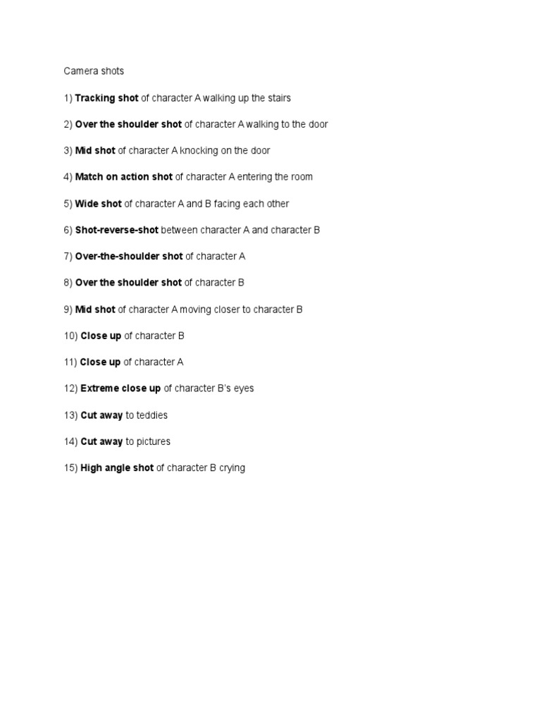 Camera Shots 2 (Media Prelim) | PDF