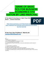 Test Bank of Basic Statistics For Business and Economics 5Th Editon by Lind Marchal