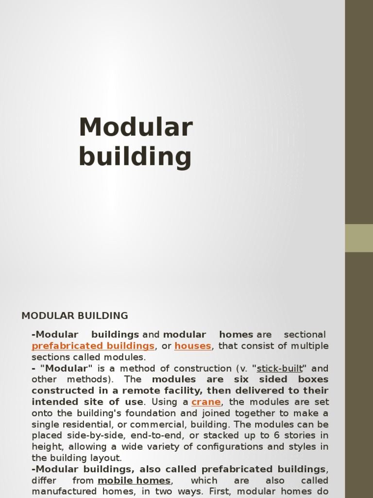 MODULAR | PDF | Industries | Building Technology