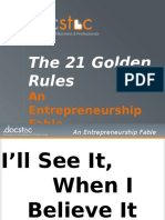 The 21 Golden Rules: An Entrepreneurship Fable