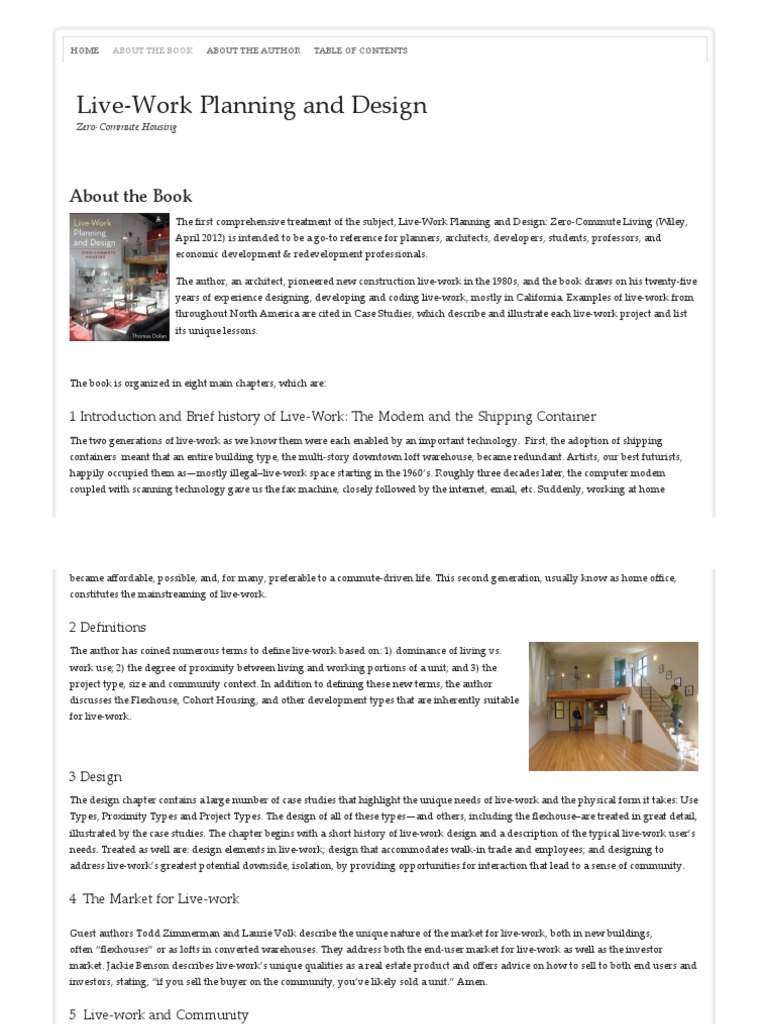Live Work Planning and Design: About The Book | PDF