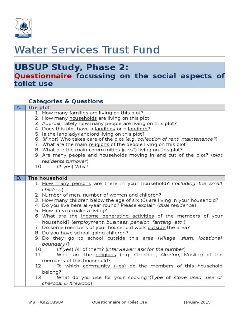 1a. SafiSan Toilet Use Questionnaire (Qualitative) PDF Toilet