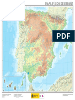 Mapa España Fisico Mudo